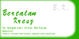 bertalan kresz business card